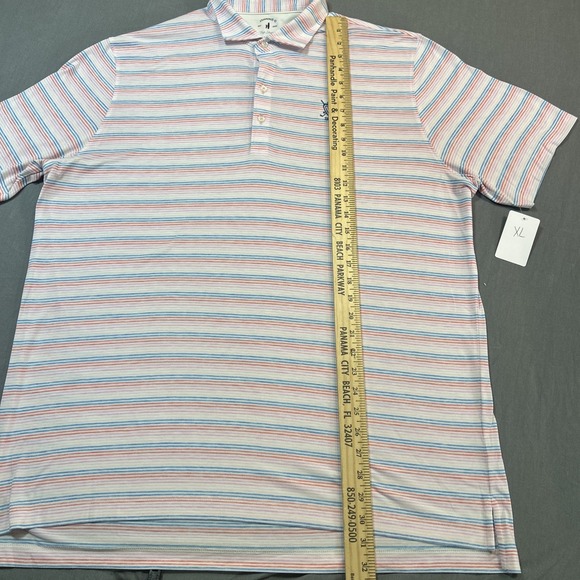 Johnnie-O Top Shelf Pink Short Sleeve Polo Shirt Men's XL Golf Performance - Picture 6 of 10